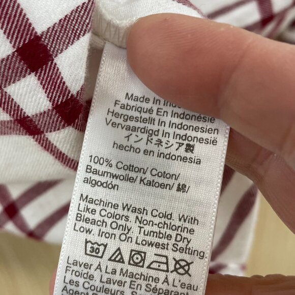 J. Crew White Checkered Top Size XS - Picture 4 of 5